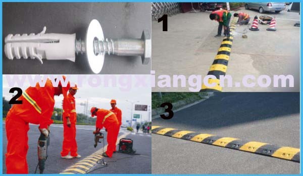 900*500*50mm Rubber Speed Hump for Europe Market