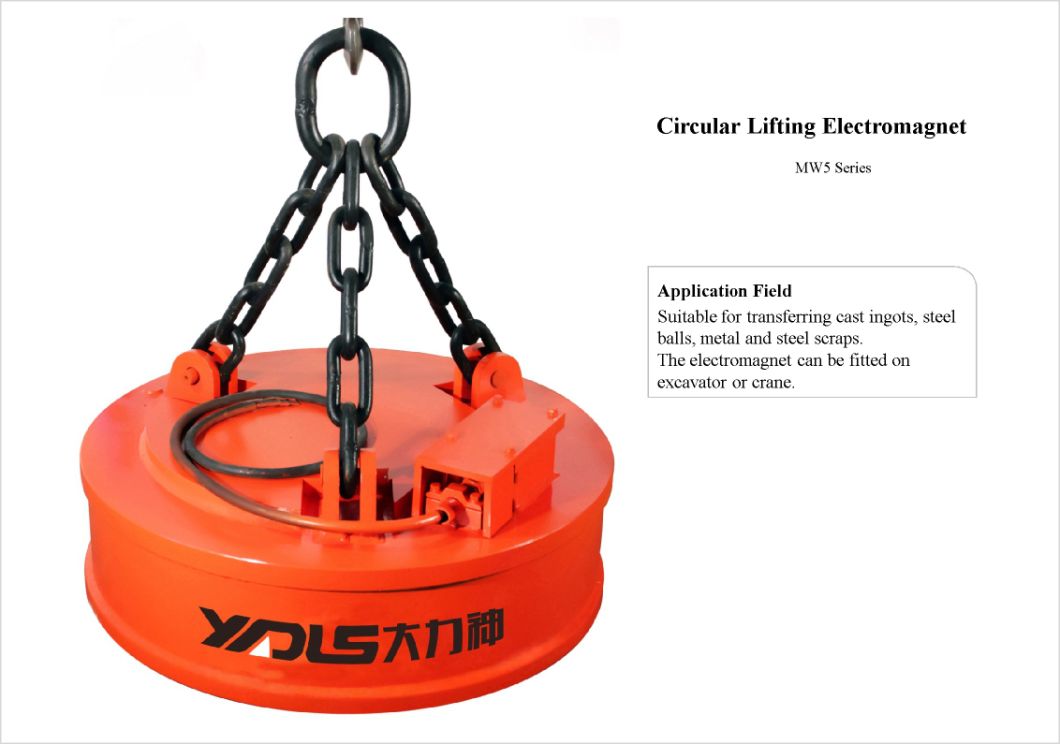 Circular Heavy Duty Lifting Electromagnet for Handling Scrap