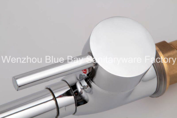 Hot Modern Kitchen Hot&Cold Mixer Faucet Tap Sink Brass Chrome Single Handle Hole Sanitary Ware