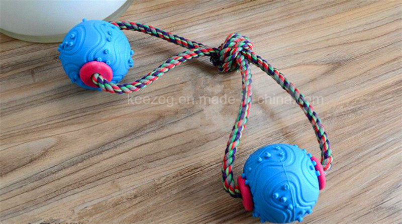 TPR Cotton Rope with Tyre Pet Dental Toys/Dog Toy (KB1045)