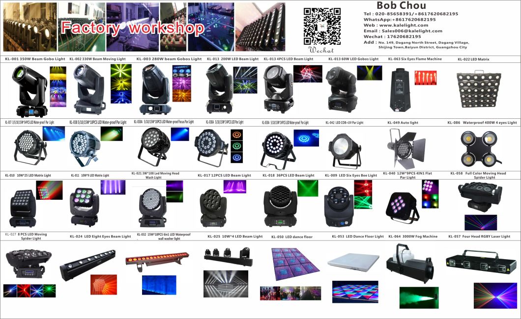 LED Waterproof 18PCS Rgbwauv 6in1 Zoom LED PAR Light