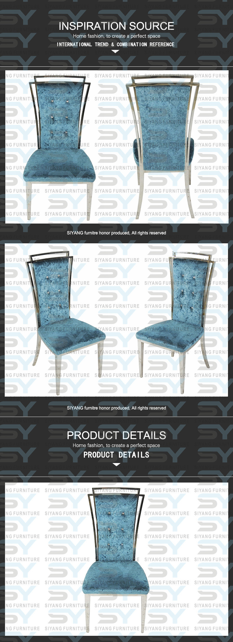 European Furniture Design Dining Chair Hotel Chair Event Chair