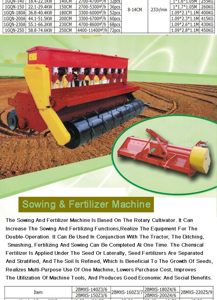 Agriculture Machinery Equipment Combined Seed and Fertilizer Drill