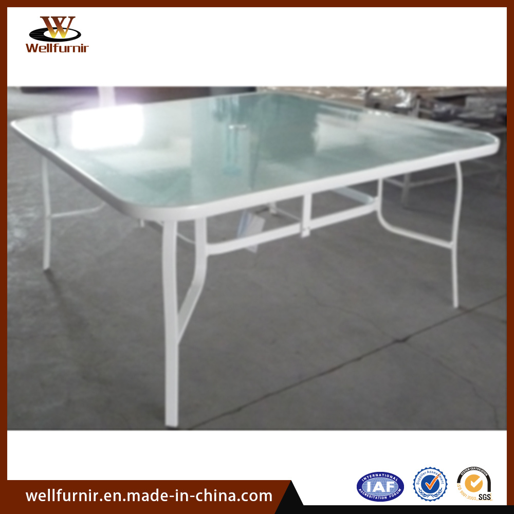 2018 Well Furnir Outdoor Office Dining Glass Square Table