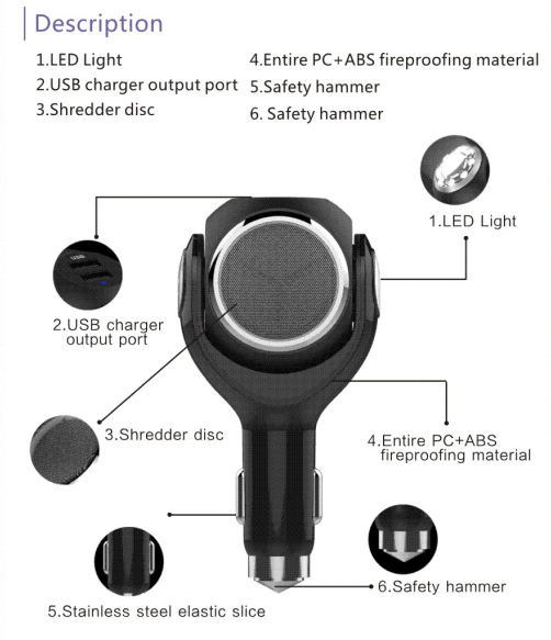 Accnic Car Charger Cup Phone Holder Cigarette Lighter Sockets Power Adapter with Dual USB Ports LED for iPhone Android