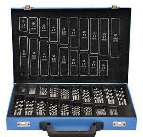 170PCS DIN338 HSS-Treiber PDC Twist Diamant-Kernbohrer-Set im Metallgehäuse