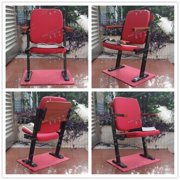 Wholesale Folding Stadium Seat Chair with Armrest in Red Fabric Yc-G67