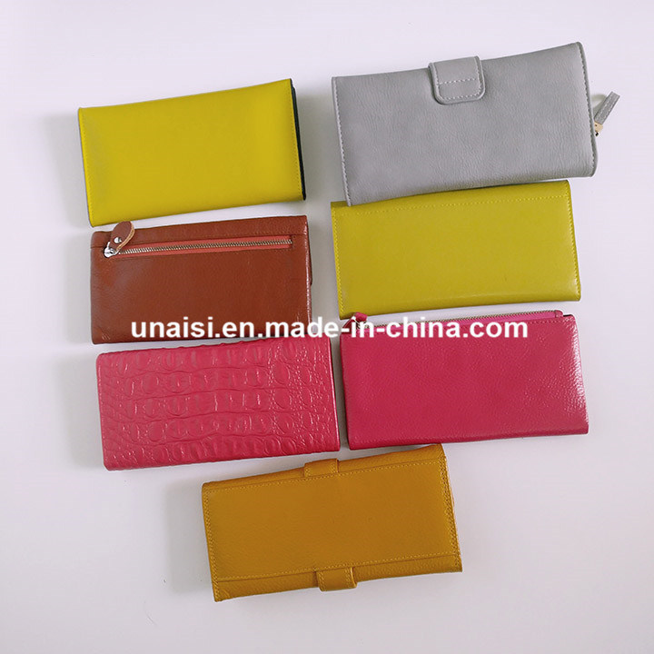 Wholesale Stock Many Items Leather Clutch Purse Long Ladies Wallet