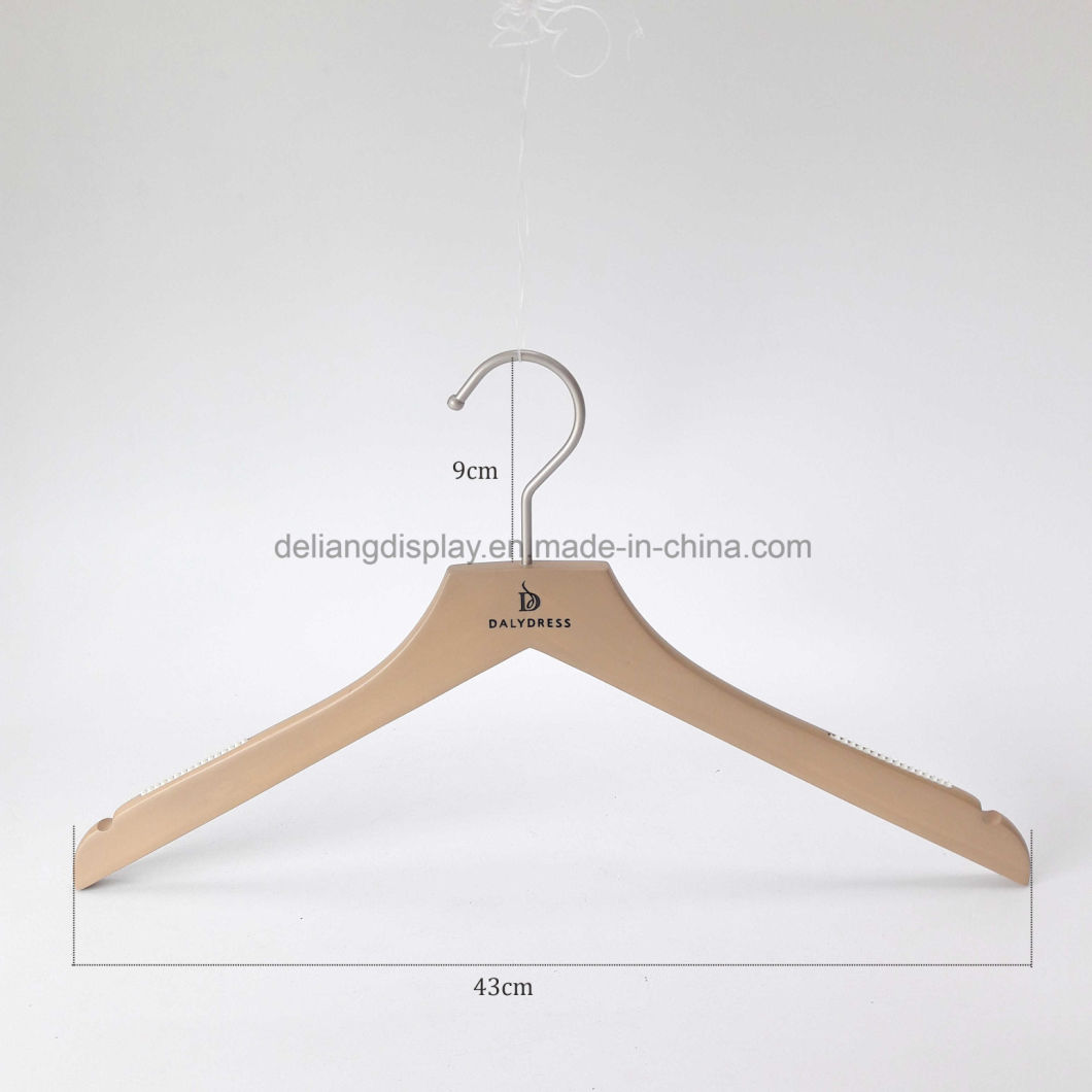 Coat Hanger with Round Hook and Anti-Slips for Female