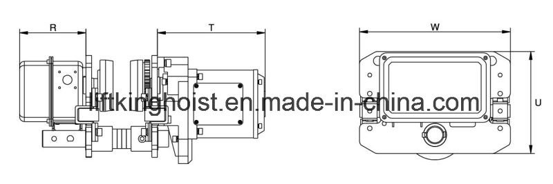 Mini Moveable Electric Trolley with Travel Limiter