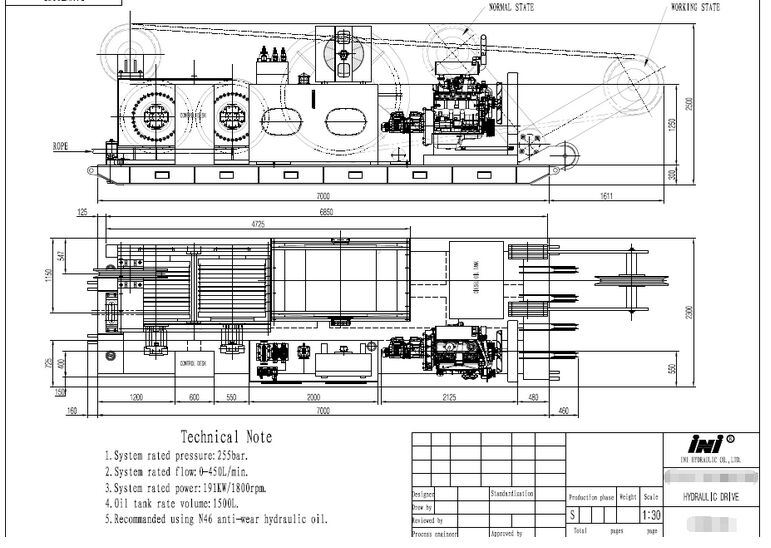 Ini 150 Ton Marine Hydraulic Winch for Harbor (1T--18T)