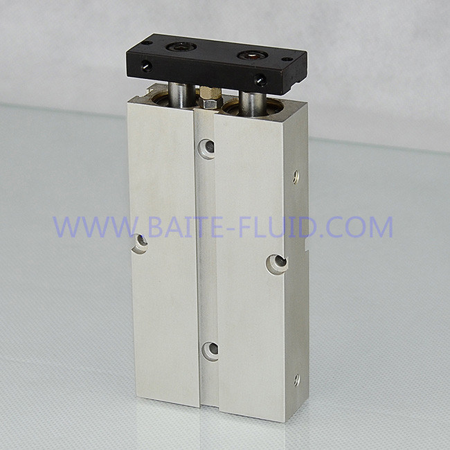 Three Shafts Slide Guide Rod Compact Pneumatic Air Cylinder