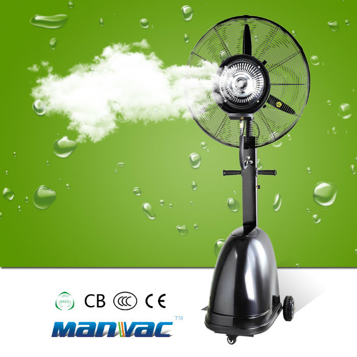 Cooling Fog Mist Fan Water Misting Spraying Cooler Black Color