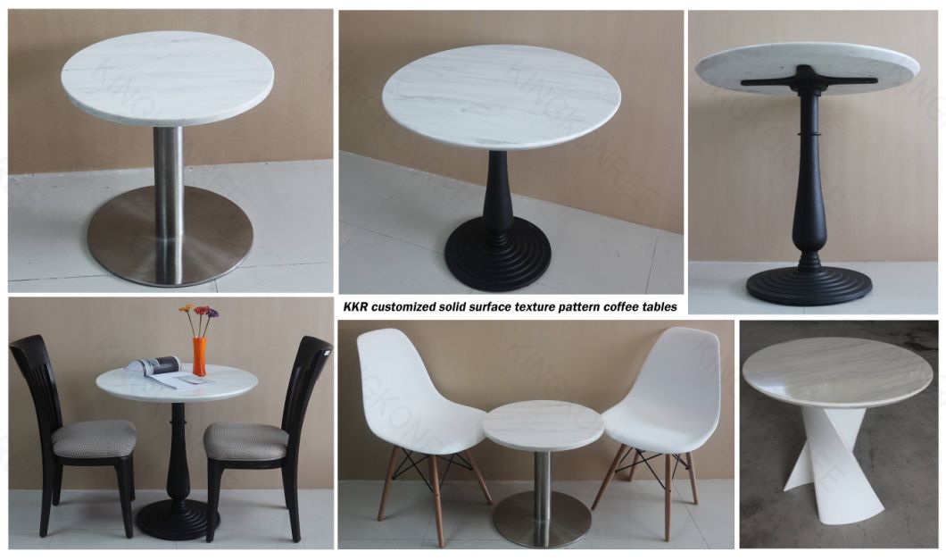 Small Square Furniture Artificial Marble Stone Resin Cafe Tables