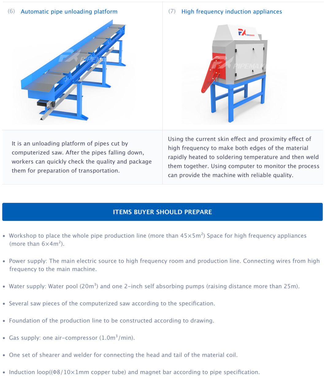 Fx-60 ERW Tube Mill Straight Seam Welded Pipe Machine