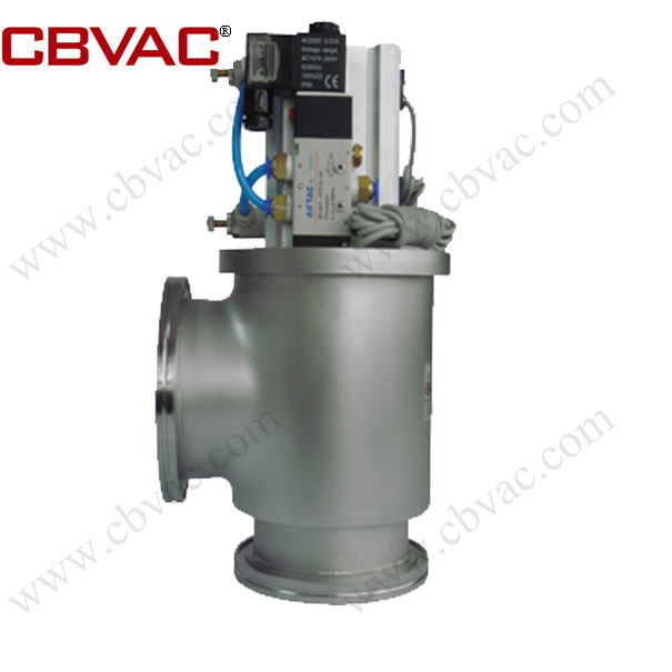 Vacuum Angle Valve / Vacuum Inline Valve with ISO Flanges