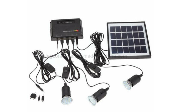 Home Use Solar Power Lighting System Whit 3 LED Bulbs