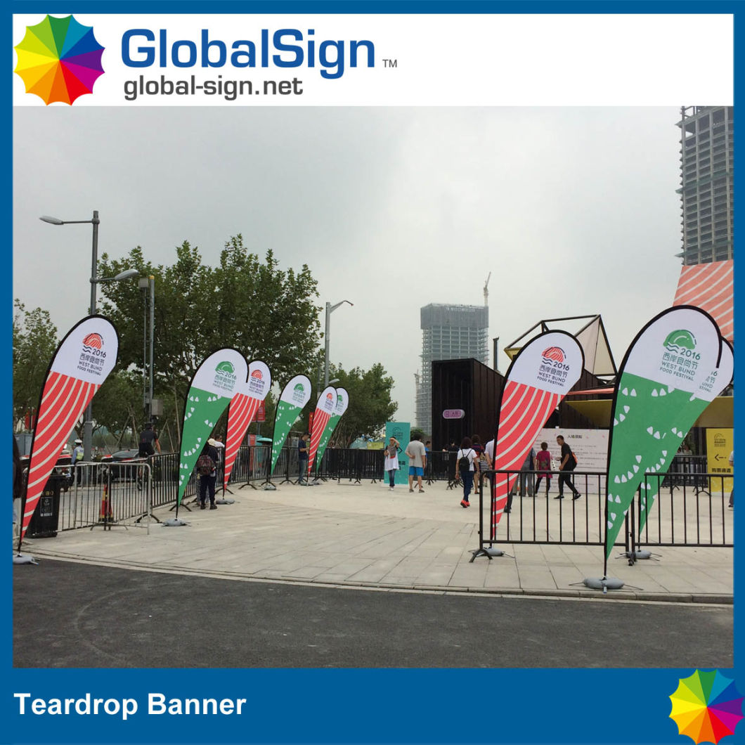 China Manufacturer High Quality Custom Printed Full Color Feather Flags Blade Banners