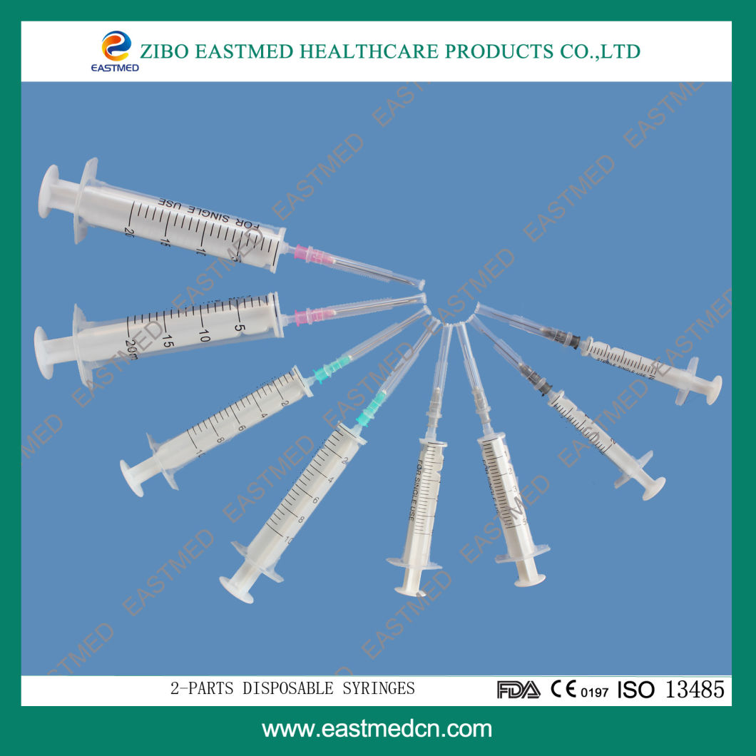Disposable Syringe 2-Parts Good Quality with Ce and ISO