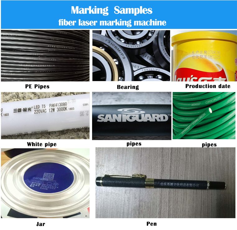 20W 30W 50W Online Flying Fiber Laser Marking Machine for PE PVC Metal