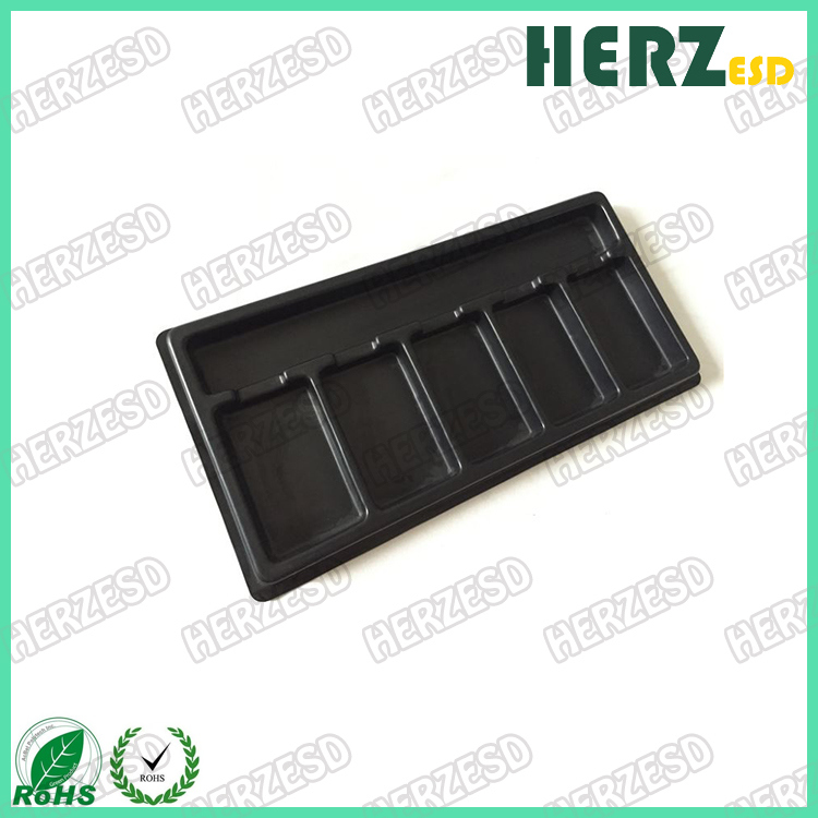 Export Black Plastic PCB Blister Packaging, Antistatic ESD Vacuum Formed Blister