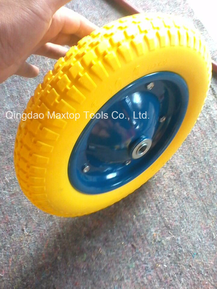 410/350-4 Plastic Rim PU Foam Wheelbarrow Wheel