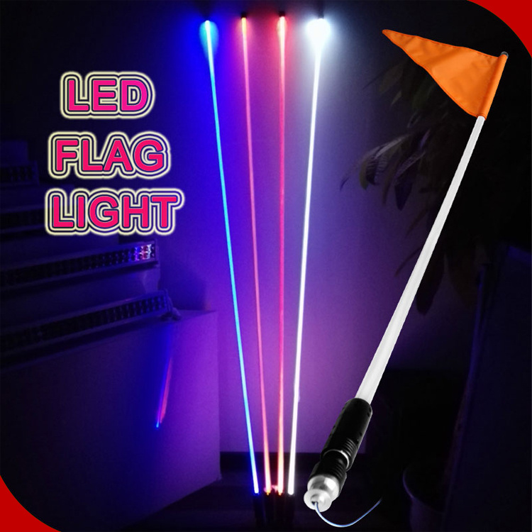 High Power RGB & Single Color LED Flag Light 4FT 5FT 6FT Decaration LED Pole Light