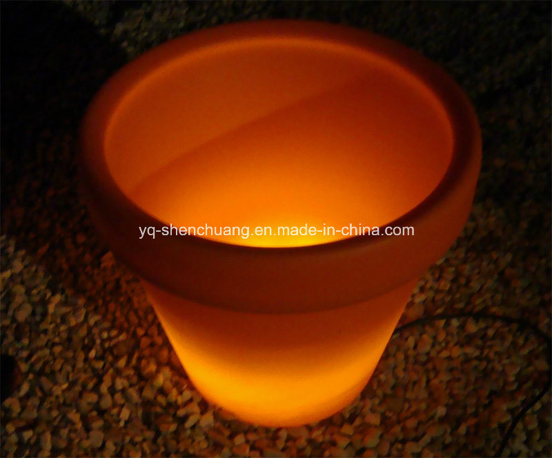 Outdoor Solar Powered LED Glow in The Dark Flower Pots for Garden Planters Plant Decorative