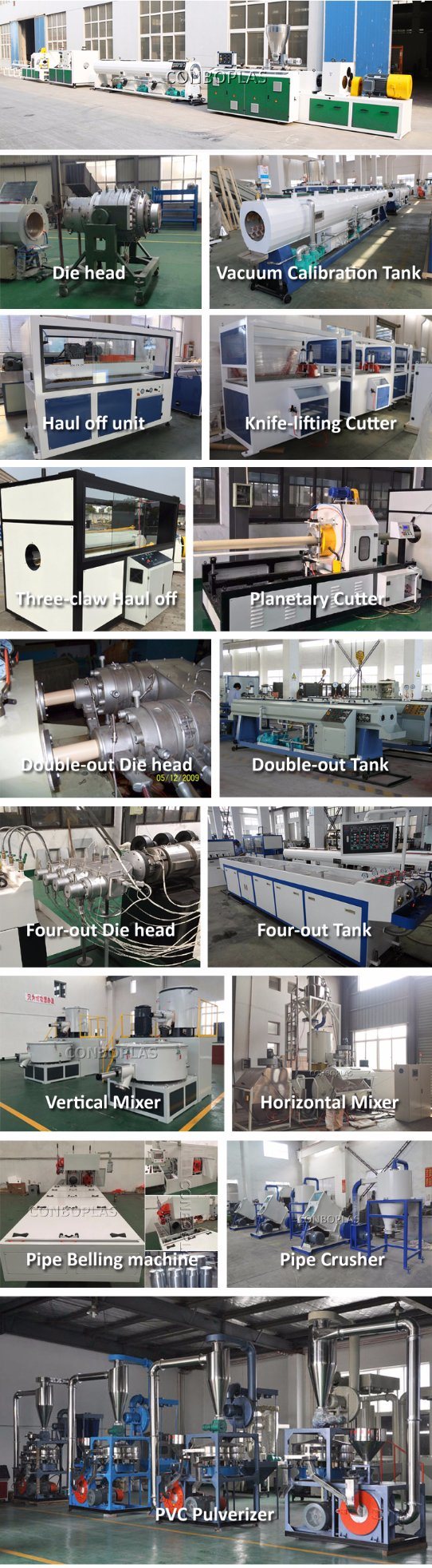 Plastic PVC Drainage Sewer Water Supply Electrical Conduit Pipe Extrusion Production Extrusion Line