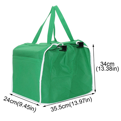 Non-Woven Folding Recylcled Trolley Supermarket Grocery Shopping Cart Bag