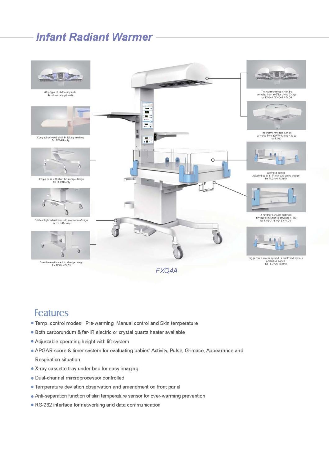 Infant Phototherapy Incubator Fxq4b