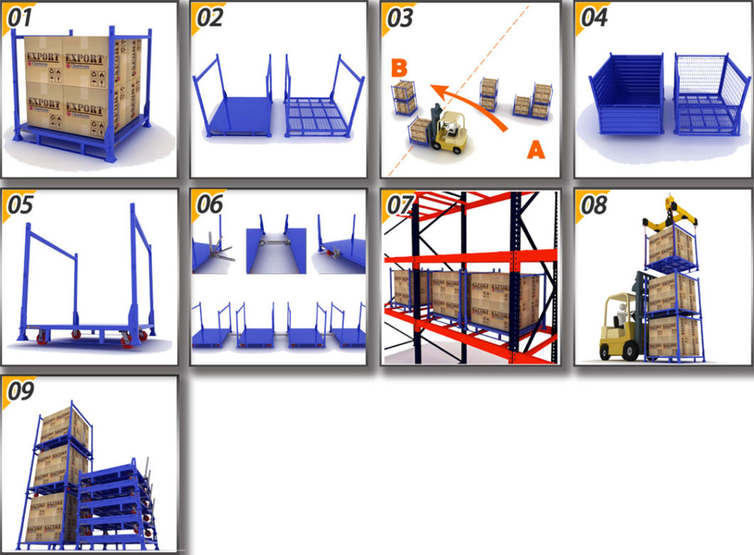 Factory Direct Steel Tube Stacking Pallet Rack for Cold Storage