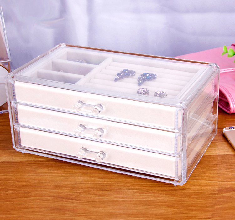 Flannelette Box for Fashion Jewelry Acrylic Display