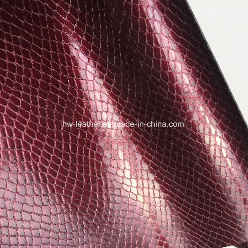 Snake Design PU Leather for Shoes Bags