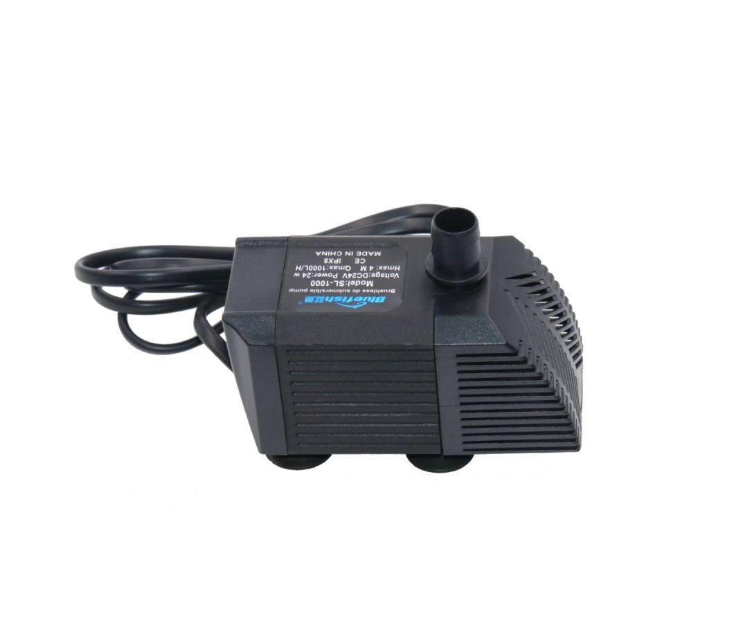 DC 24V Flow 1000L/H Top Quality Submersible Sea Water Pumps for Fish Pond