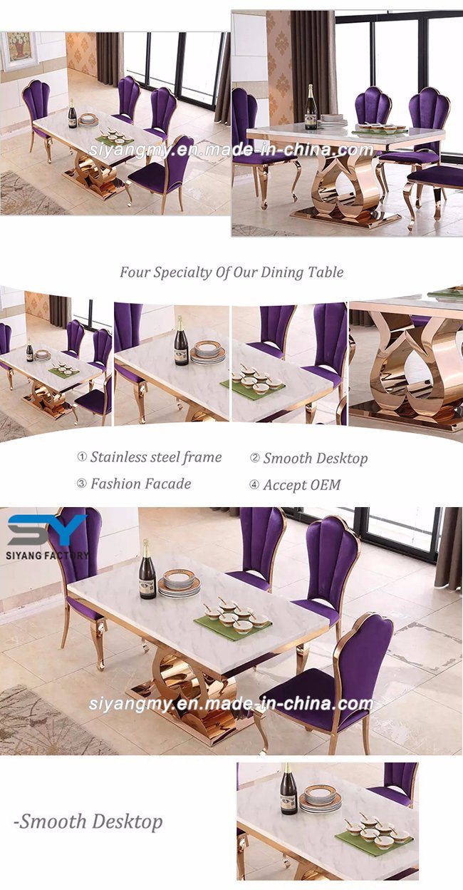 Dining Furniture Dining Set Table Stainless Steel Dining Table
