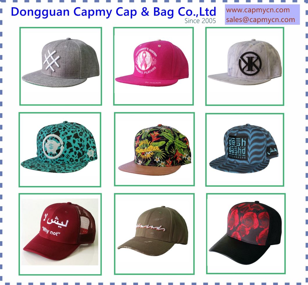 Custom 3D Embroidery Logo Printed Polyester Baseball Cap