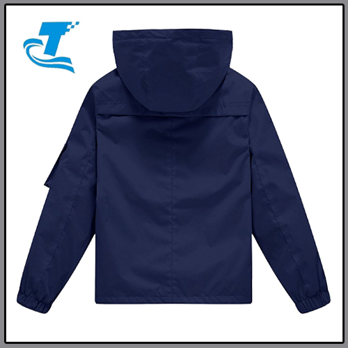 Boy's Lightweight Hooded Rain Packable Raincoat Windbreaker