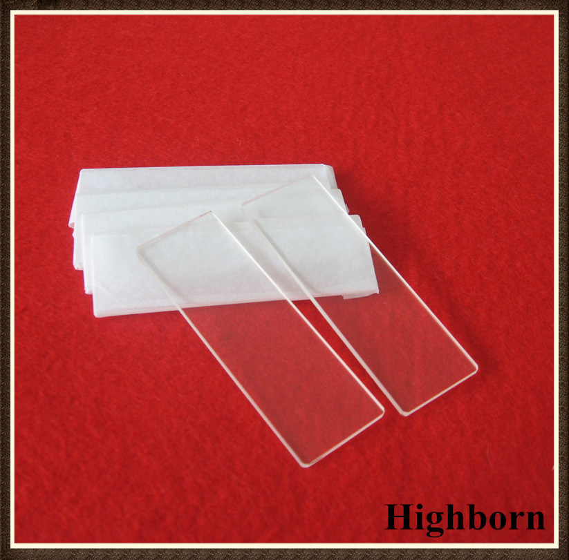 Clear Polish Customized Quartz Glass Microscope Slides