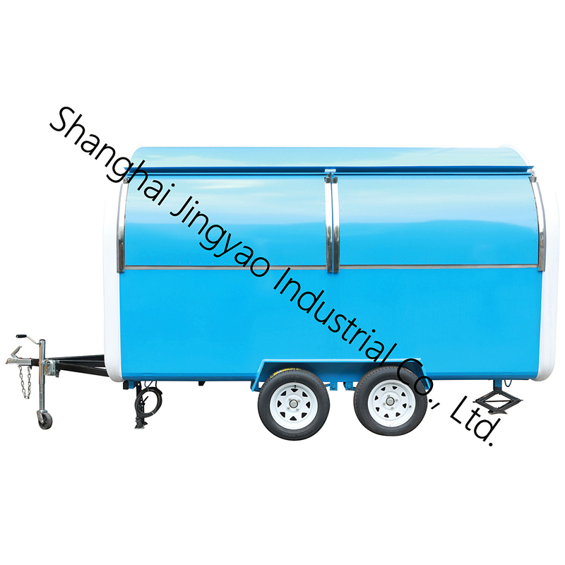 Two Wheels Food Trailer Food Truck for Sale Europe Mobile Food Cart with Frozen Yogurt Machine