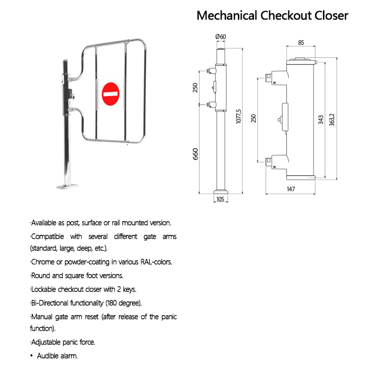 Supermarket Turnstile Entrance Gate