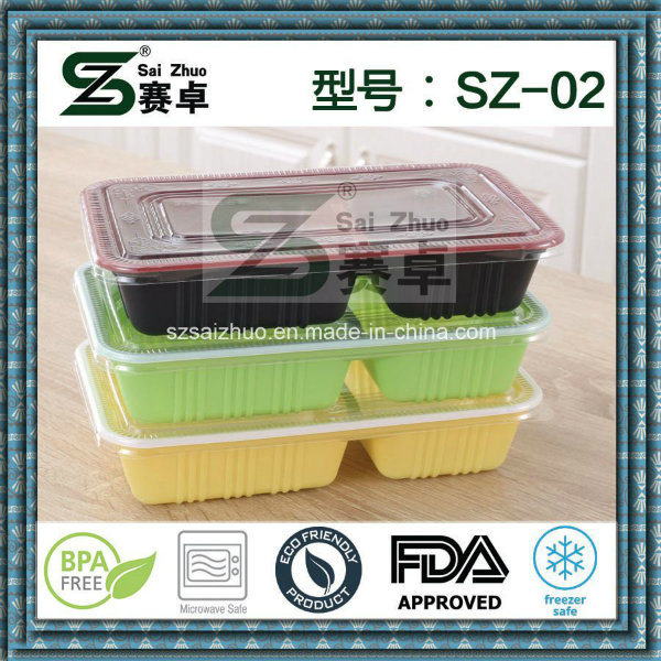 2compartment Food Use and Plastic Material Lunch Box