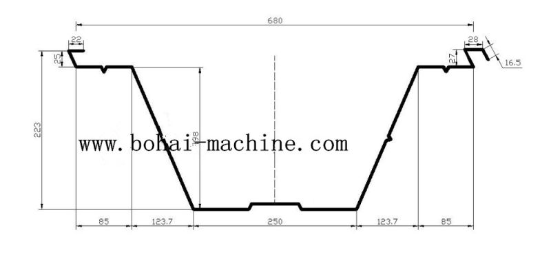 Bohai Screw-Jointed Arch Building Roll Forming Machine