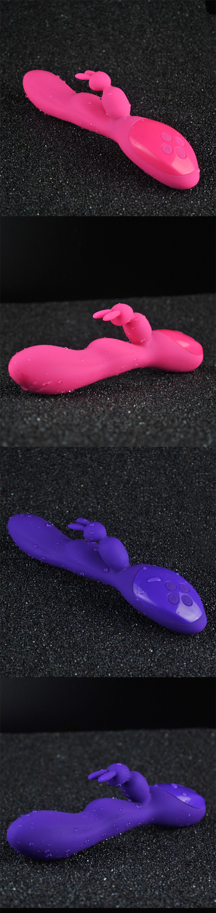 Rechargeable 100% Waterproof G-Spot Rabbit Silicone Vibrator for Adult Women Vaginal Masturbation Female Sex Toy