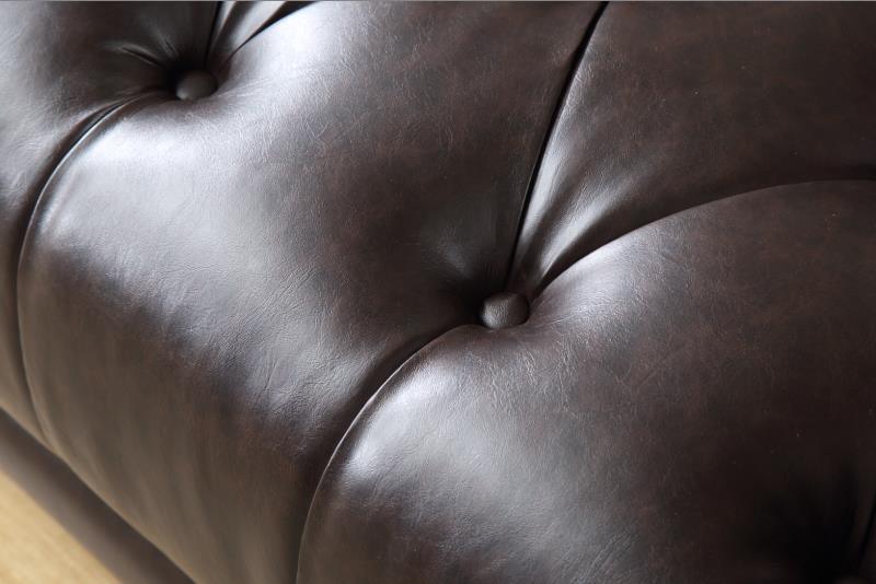 Classic Living Room Chesterfield Leather Sofa