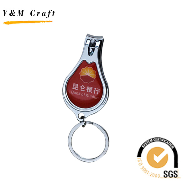 Silver Plating Nail Clippers Bottle Opener Keychain Ym1011