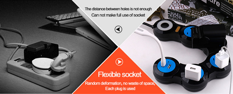 4 Way Manufacturers High Quality Power Extension Socket with USB Ports