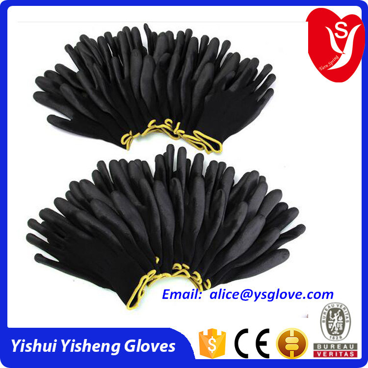 Factory Hot Selling Grey Color Nylon Knitted Polyurethane Coated Gloves Automotive Precision Work Gloves