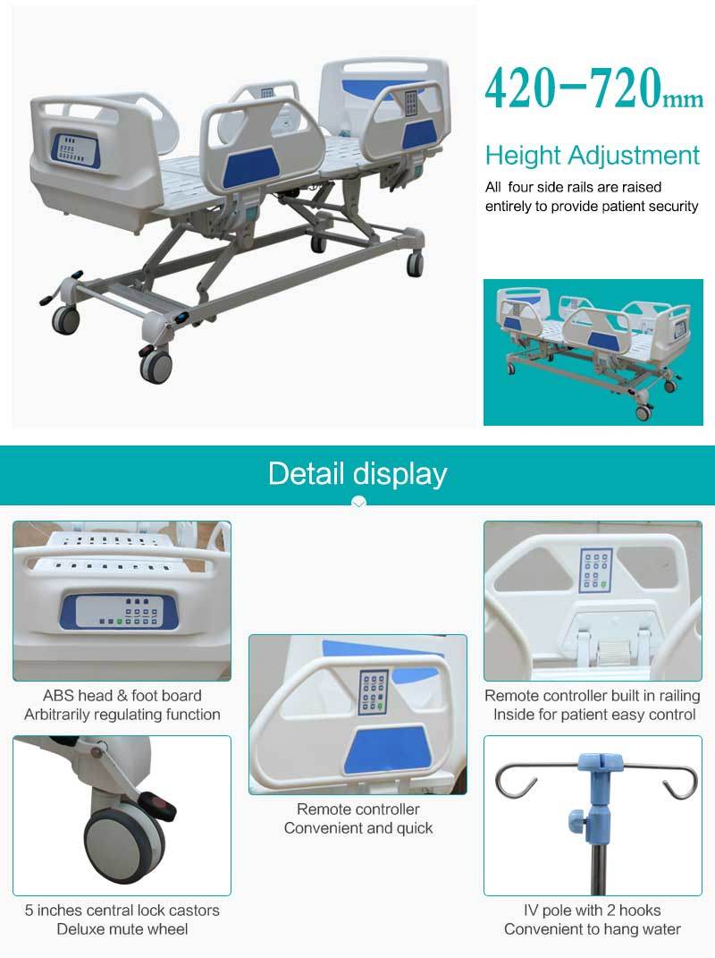 Sk001-10 Hosptial Electric Bed, Hospital ICU Bed, Hosptial Furniture