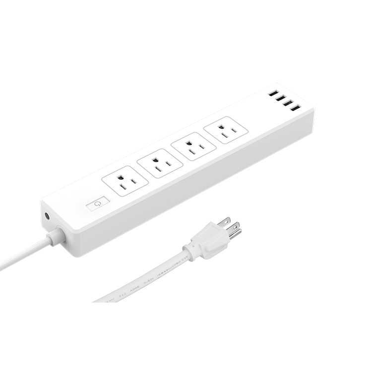 Smartphone Controlled 4 Outlet Power Strip, OEM Smart WiFi Strip